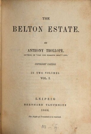 The Belton estate, 1
