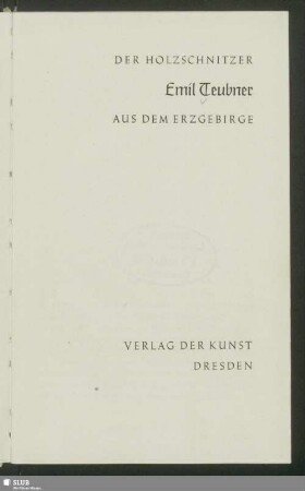 Der Holzschnitzer Emil Teubner aus dem Erzgebirge