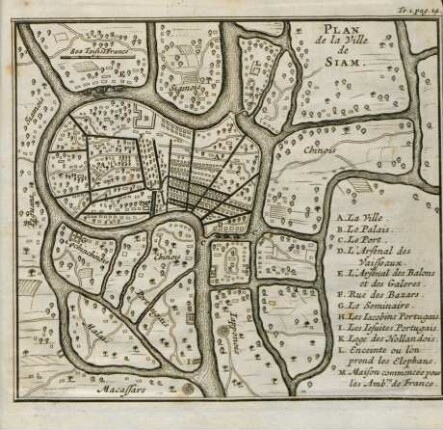 Plan de la ville de Siam