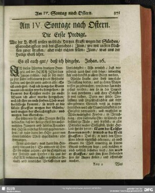 Am IV. Sontag nach Ostern