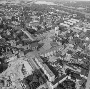 Stadtmitte von Forst (Lausitz) : Blickrichtung Nordosten zur Lausitzer Neiße