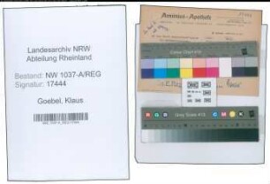 Entnazifizierung Klaus Goebel , geb. 00.00.0000 (Apotheker)
