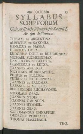 Syllabus Scriptorum