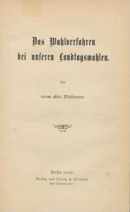 Das Wahlverfahren bei unseren Landtagswahlen