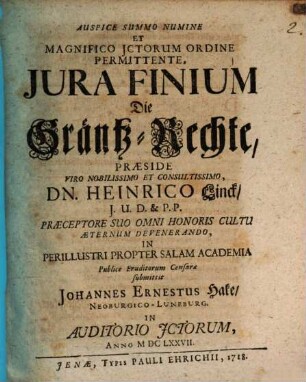 De iuribus finium, den Gräntz-Rechten