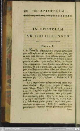 In Epistolam Ad Colossenses