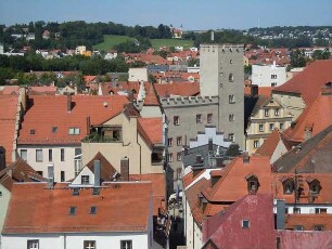 Regensburg - Stadtübersicht : Stadtübersicht mit Türmen. Aufgenommen am 16. Juli 2011 in Regensburg