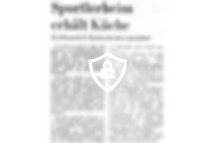 Sportlerheim erhält Küche