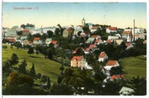 Grünhainichen. Blick auf Grünhainichen