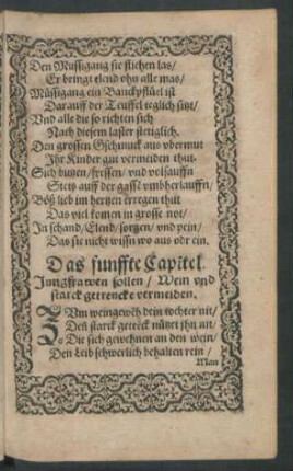 Das funffte Capitel.