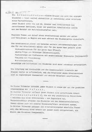 Erläuterungen "Arbeitskreise"