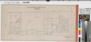 Münster (Münster) Telegrafenbauamt Bohlweg Grundriß Erdgeschoß 1946 1 : 100 34,5 x 73 Zeichnung Oberpostdirektion Münster