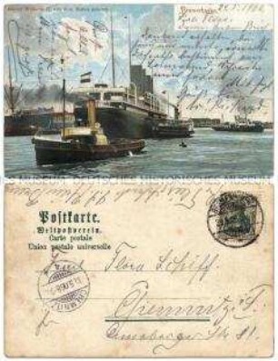 Schnellschiff "Kaiser Wilhelm II" verlässt Bremerhaven