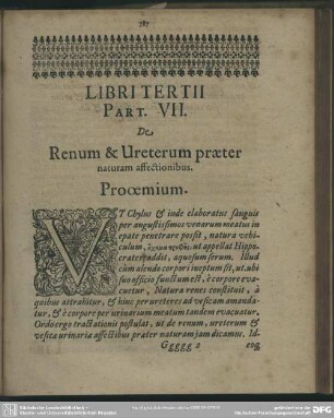 Part. VII. De Renum & Ureterum praeter naturam affectionibus