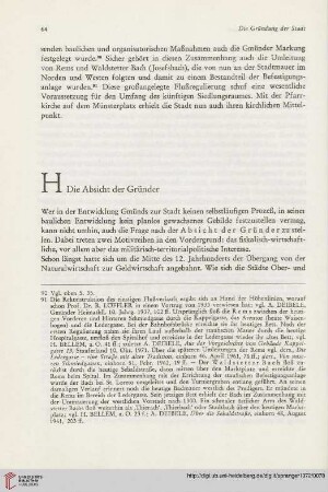 H. Die Absicht der Gründer