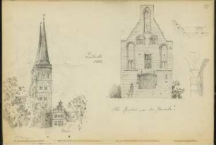 Dom, Lübeck. Giebel, Lübeck: Ansichten, Details (aus: Skizzen- und Fotoalbum 1)