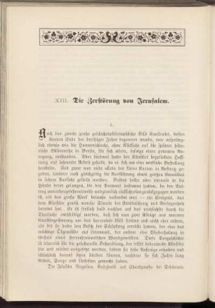 XIII. Die Zerstörung von Jerusalem.