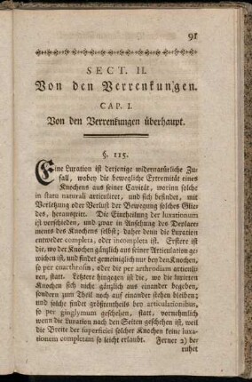 Sect. II. Von den Verrenkungen