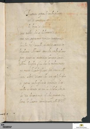 Trattato sopra l'imbrigliare et di conoscere ogni qualita di bocca di caualli