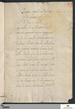 Trattato sopra l'imbrigliare et di conoscere ogni qualita di bocca di caualli