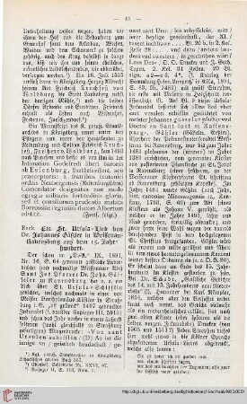 23: Ein St. Ursula-Lied von Dr. Johannes Gäßler in Weissenau-Ravensburg aus dem 15. Jahrhundert