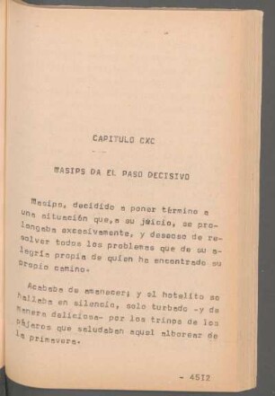 Capítulo CXC - Masips da el paso decisivo