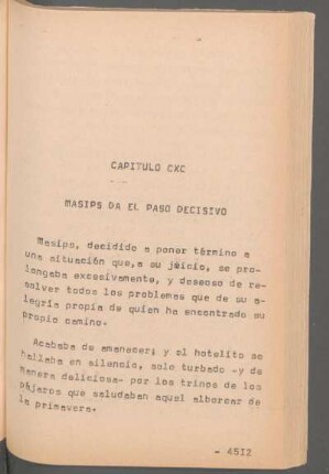 Capítulo CXC - Masips da el paso decisivo