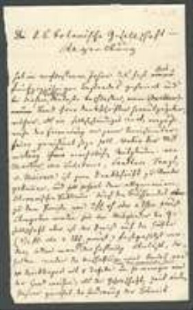 Begleitschreiben zur 3.Denkschrift