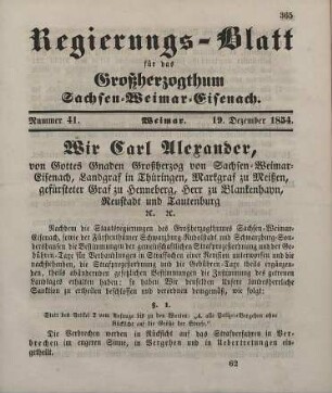 Nr. 41 : 19. Dezember 1854