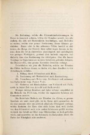 Die Anwendbarkeit der Habel-Fernholz‛schen Methode zur Bestimmung der Chloride auf pathologische Harne : Inaug.-Diss.