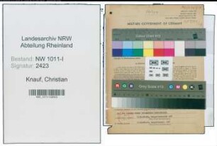 Entnazifizierung Christian Knauf , geb. 27.08.1897 (Kriminal Polizei Meister)