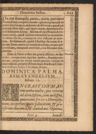 Dominica Palmarum Evangelium Iohan. 12.