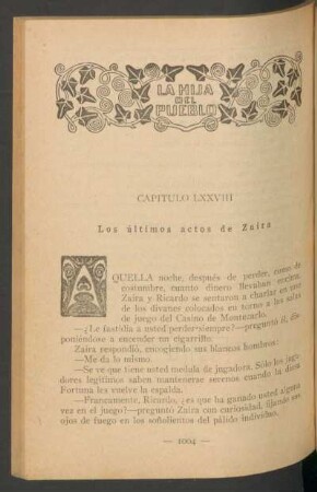 Capítulo LXXVIII - Los últimos actos de Zaira