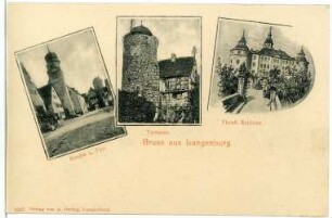 Langenburg. Kirche und Tor, Torturm, Fürstliches Schloss