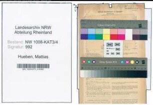 Entnazifizierung Mattias Hueben , geb. 09.07.1898 ()