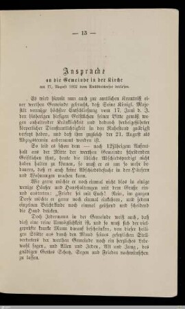Ansprache