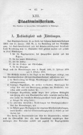 XIII. Staatsministerium