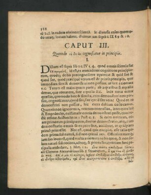 Caput III. Quomodo ... cognoscatur in principiis.