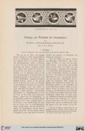 Beiträge zur Geschichte der Kunsttöpferei, [7,1,1]: die Faience- und Porzellanfabrik zu Kelsterbach a. M.