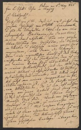 Brief an B. Schott's Söhne : 01.05.1826