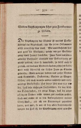 Weiden-Anpflanzungen sicher zum Fortkommen zu fördern