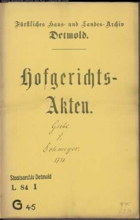 Giebe, Christoph Konrad, Schulmeister zu Vahlhausen gegen Krüger Dahmeyers Witwe zu Vahlhausen - Schuldforderung