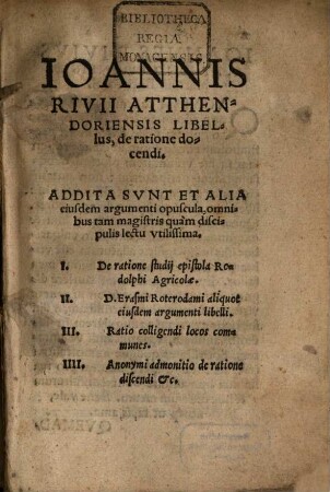 De ratione docendi