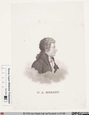 Bildnis Wolfgang Amadeus (eig. Johannes Chrysostomus Wolfgangus Theophilus) Mozart