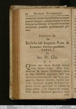Caput I. De Sec. IV. Chr.
