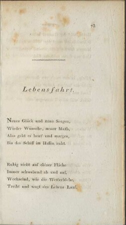 Lebensfahrt