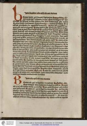 Beatus homo... Melior est acquilitio negotiatione auri et argenti...