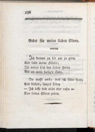 Gebet für meine lieben Eltern.