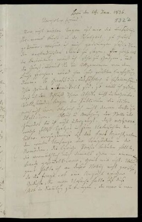 Nr. 1327: Brief von Friedrich Gottlieb Welcker an Karl Otfried Müller, Bonn, 14.1.1836