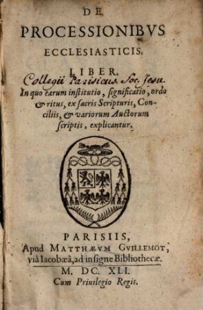 De processionibus ecclesiasticis liber